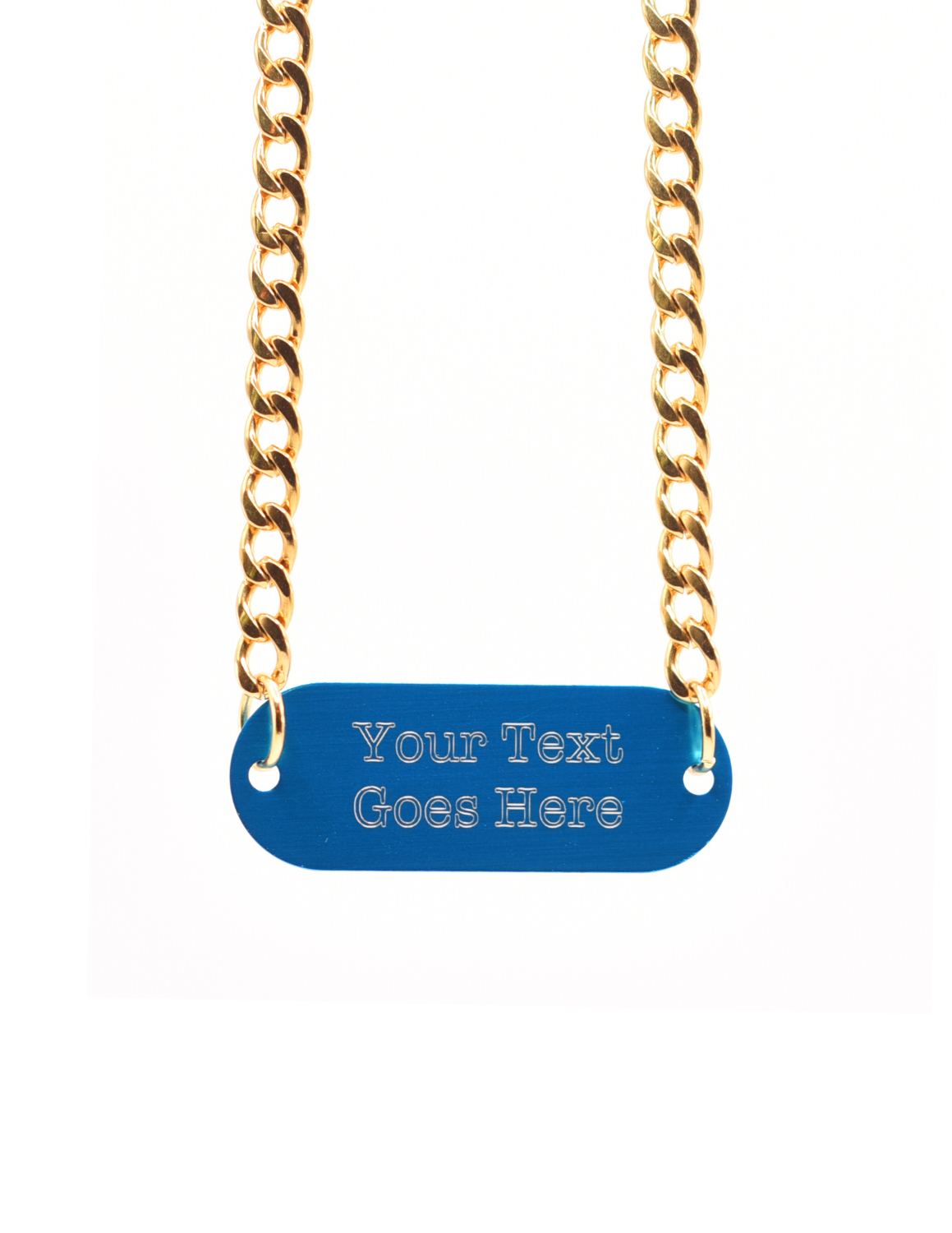 Custom Engraved Tag Chain Necklace