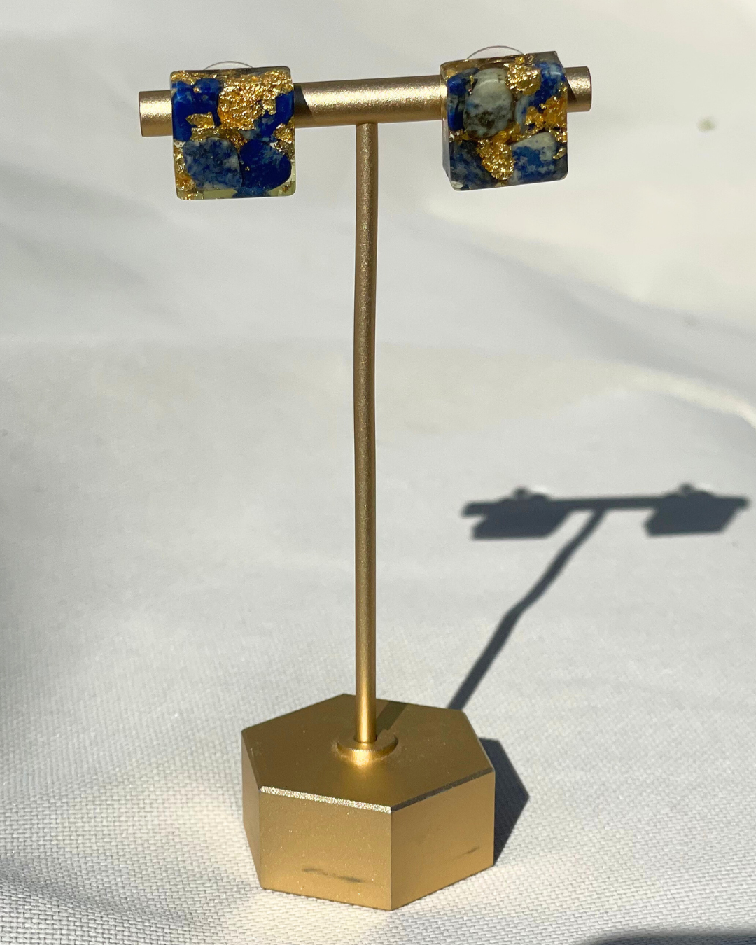 Square Resin Stud Earrings