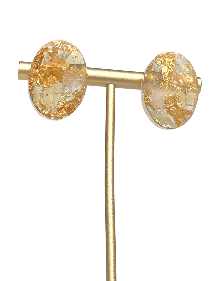 Oval Stud Earrings