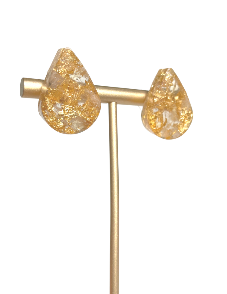 Teardrop Stud Earrings