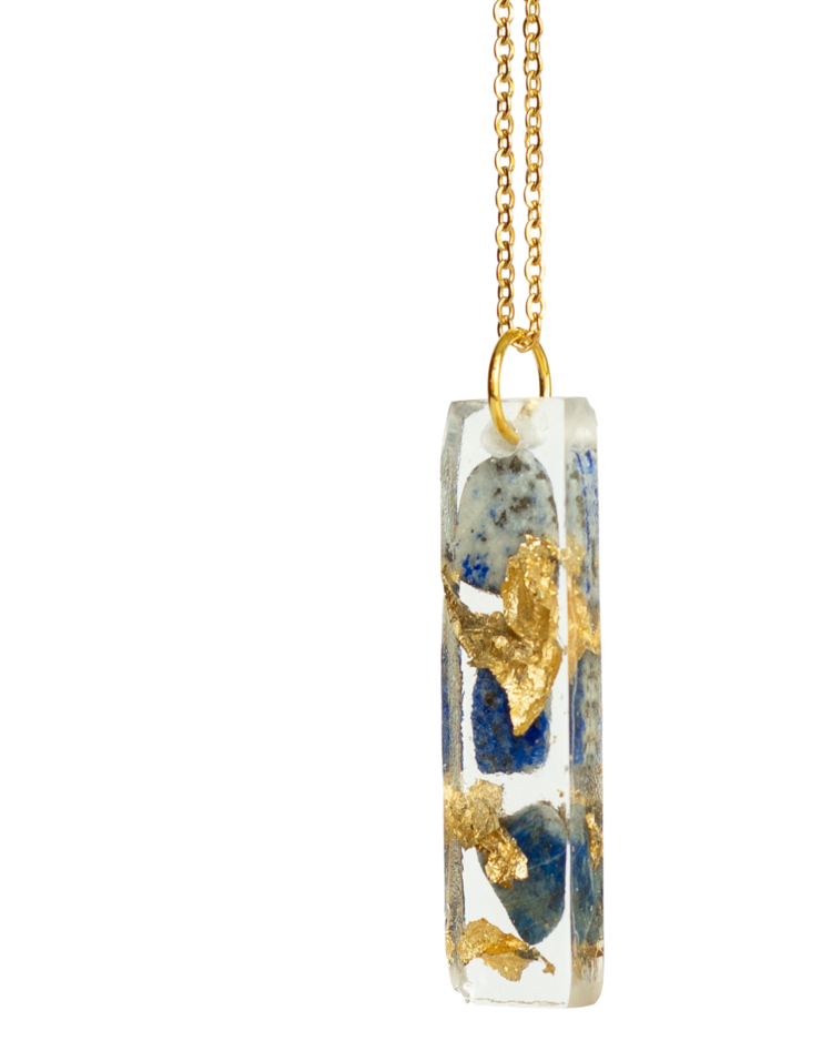Long Rectangle Chain Necklace