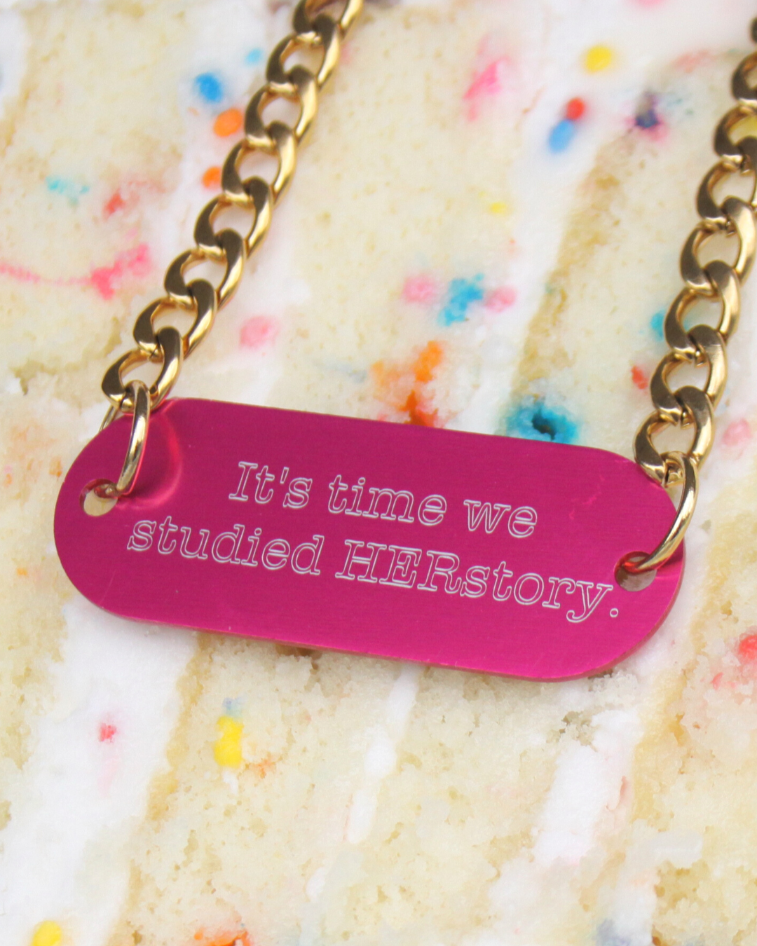 Custom Engraved Tag Chain Necklace