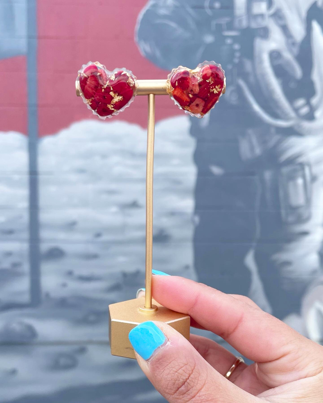 Heart Stud Earrings