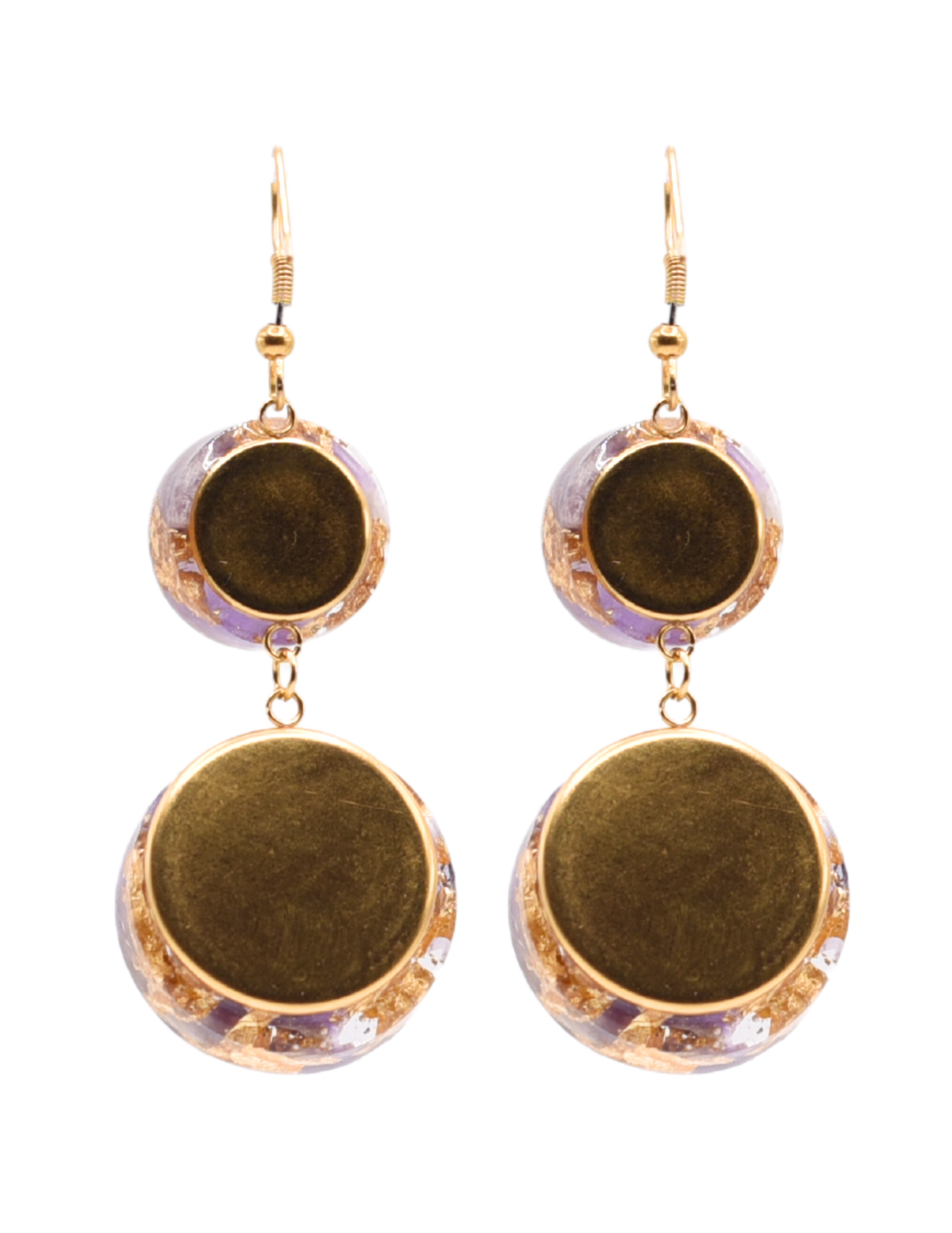 [Sale] Cirque Statement Dangle Earrings with Amethyst