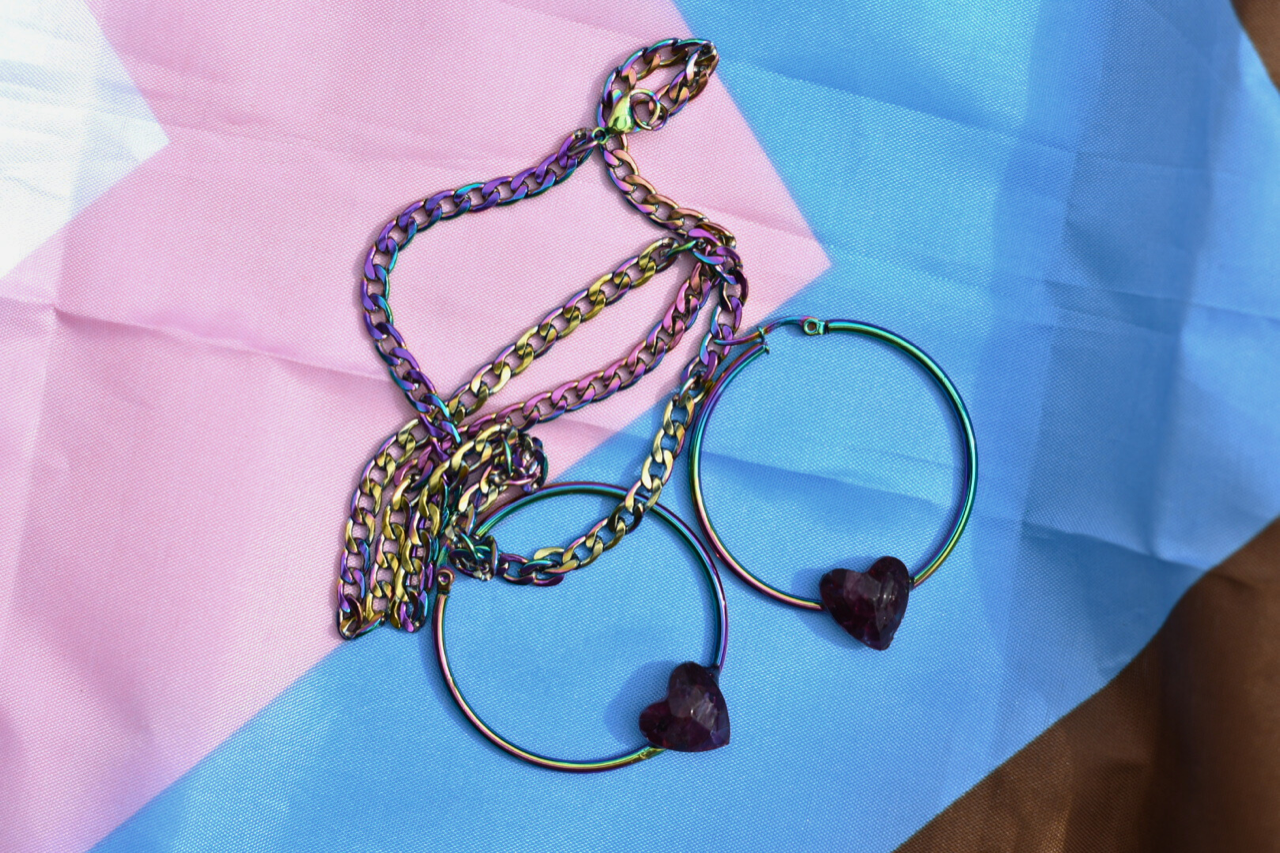 Courage Holographic Hoop Earrings