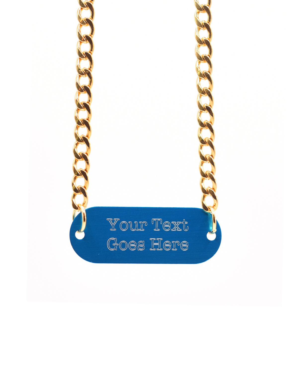 Custom Engraved Tag Chain Necklace – womxnonthemoon