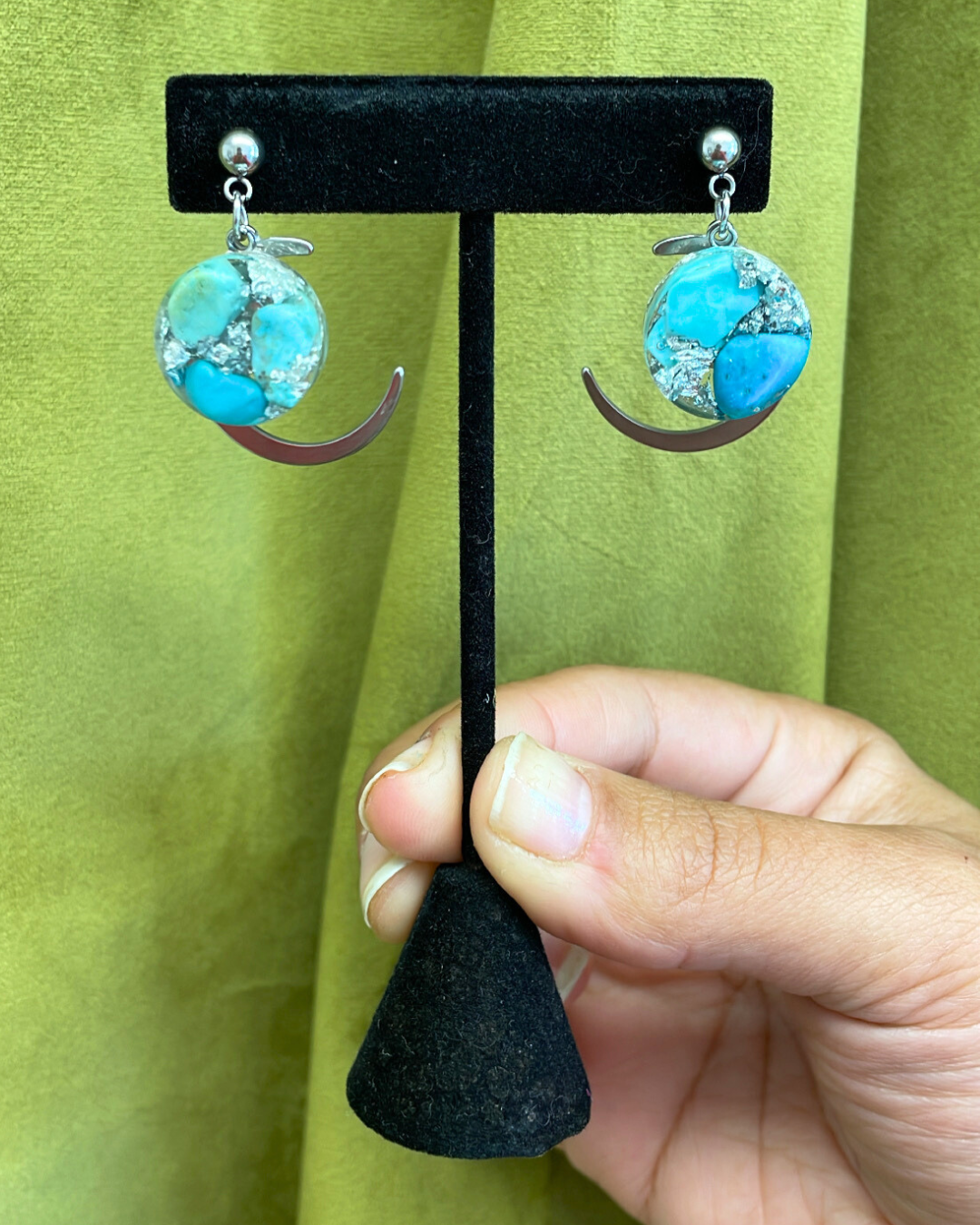 Starry Skies Mini Moon Dangles