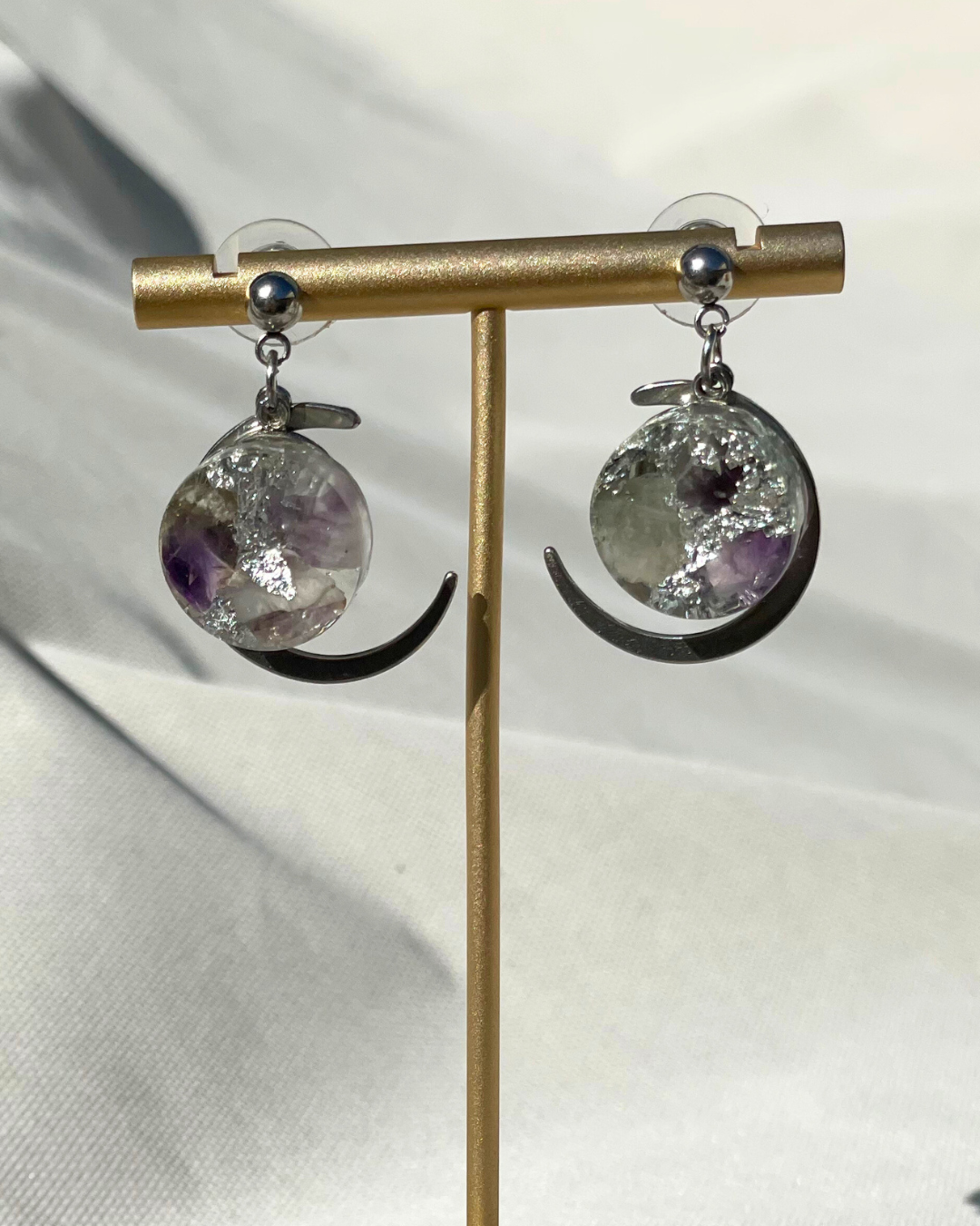 Starry Skies Mini Moon Dangles