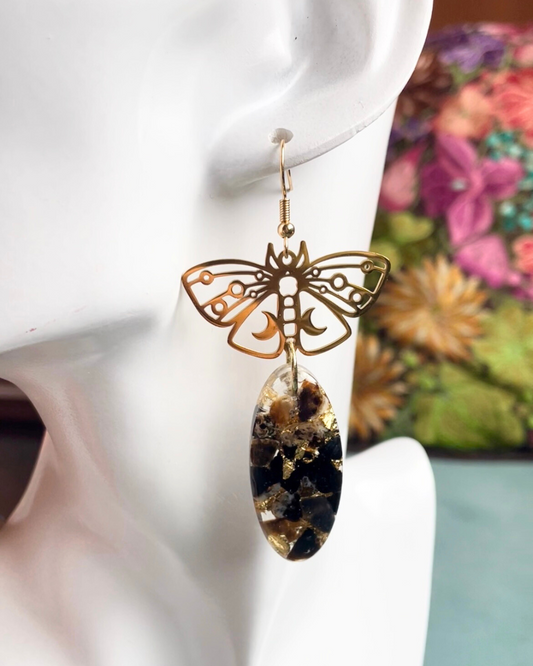 Starry Skies Moth Dangles