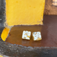Square Resin Stud Earrings