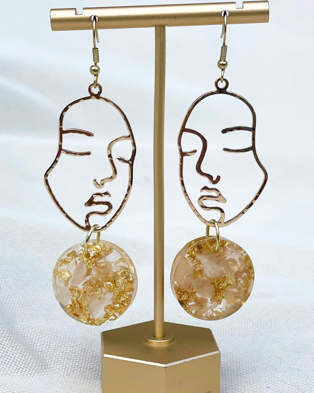 Abstract Face Dangle Earrings
