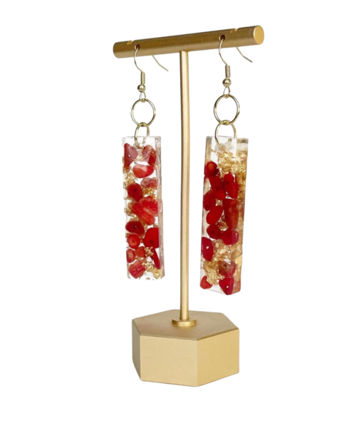 Thin Rectangle Dangle Earrings