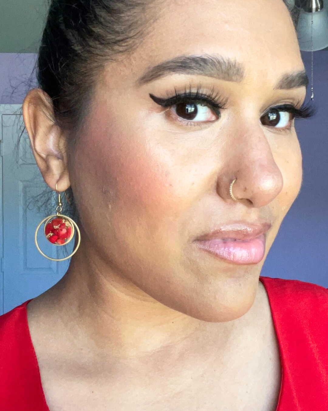 Cirque Double Hoop Dangle Earrings