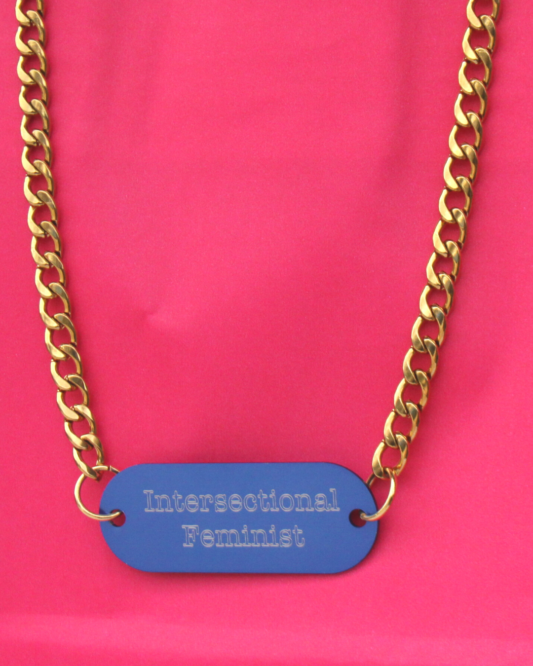 Custom Engraved Tag Chain Necklace