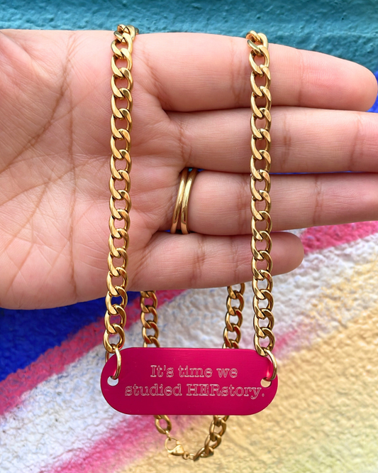 Custom Engraved Tag Chain Necklace
