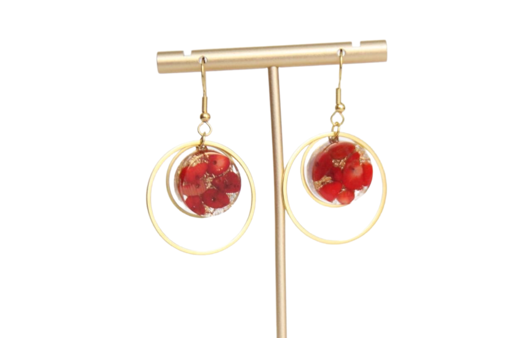 Cirque Double Hoop Dangle Earrings