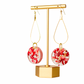 Teardrop Dangle Earrings with Circle Resin Artwork