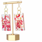 Rectangle Dangle Earrings with Resin Artwork