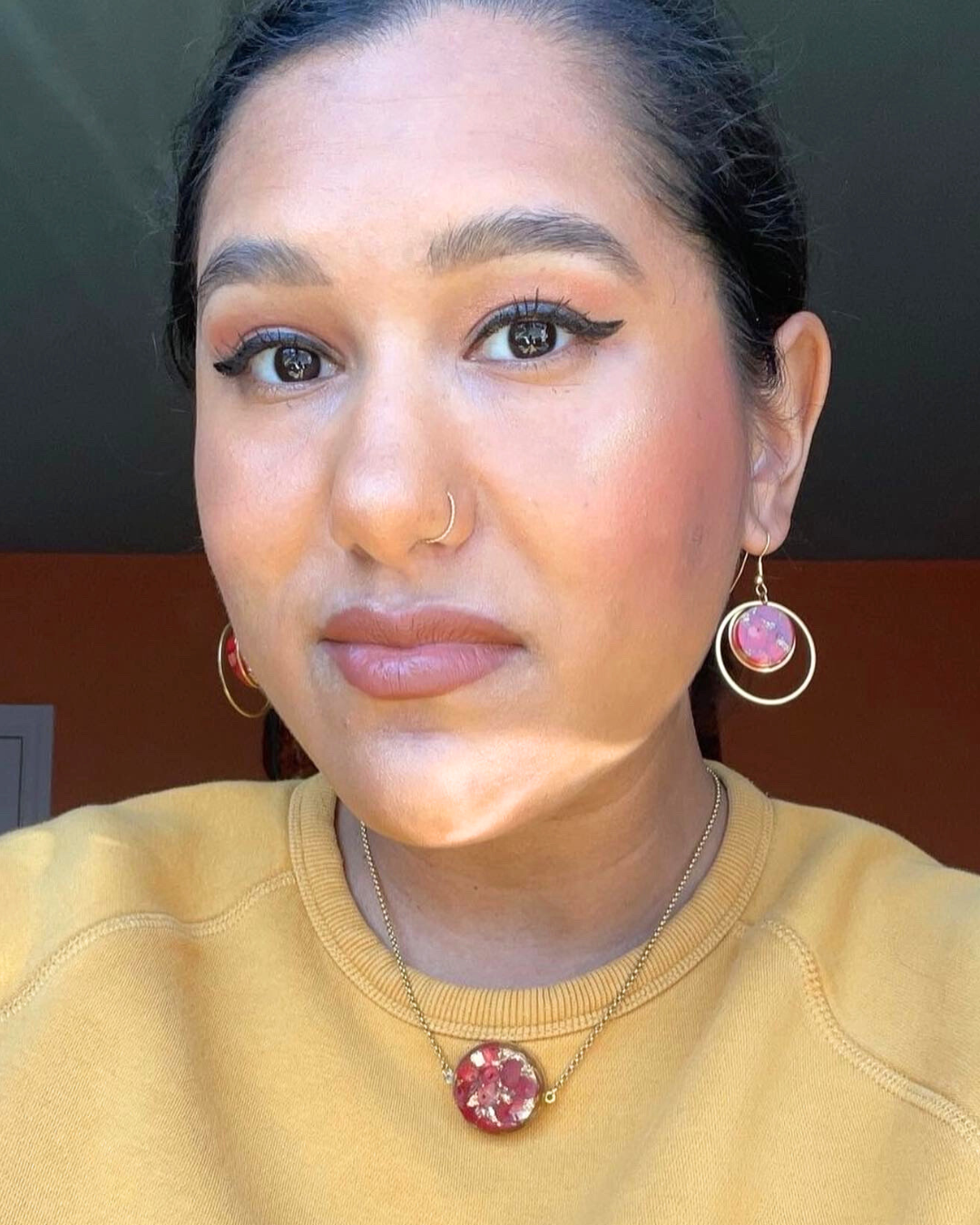 Cirque Double Hoop Dangle Earrings
